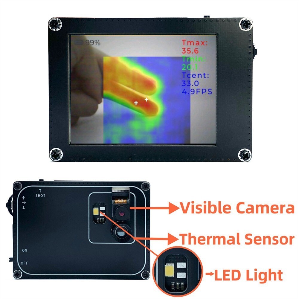 Thermometer Infrared Thermal Imager Visible Light Heating Detect Imaging Camera