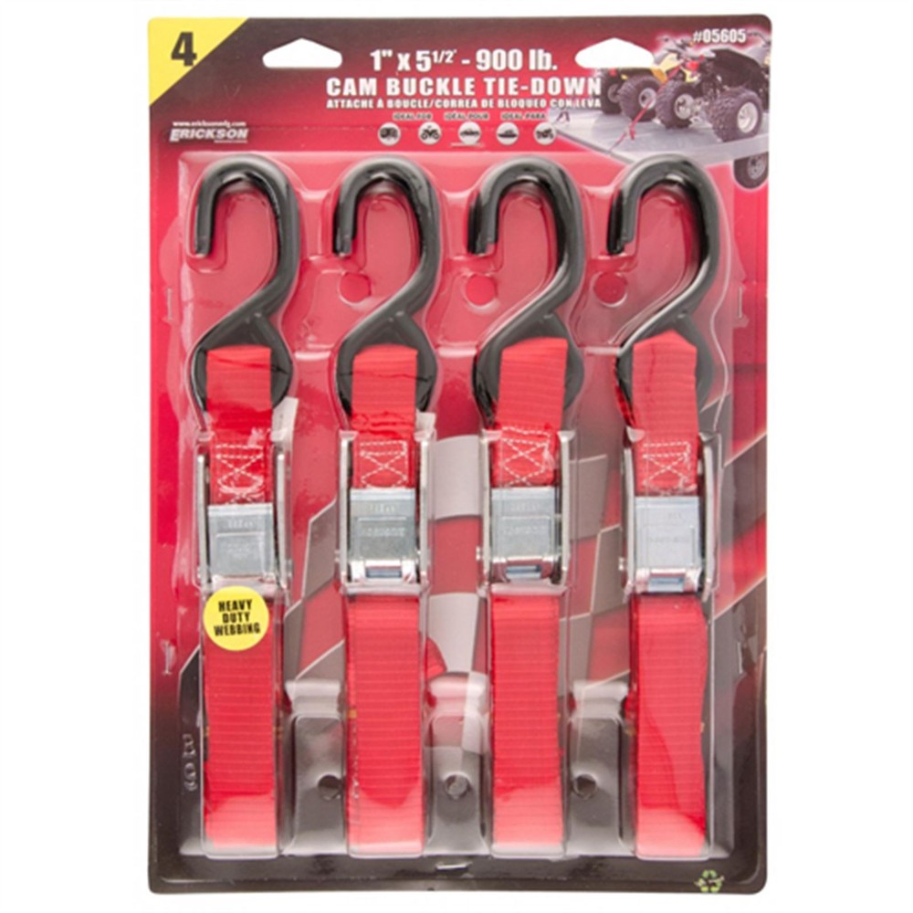 Erickson Buckle Tie-Down - 1" x 5.5' - Red 05605