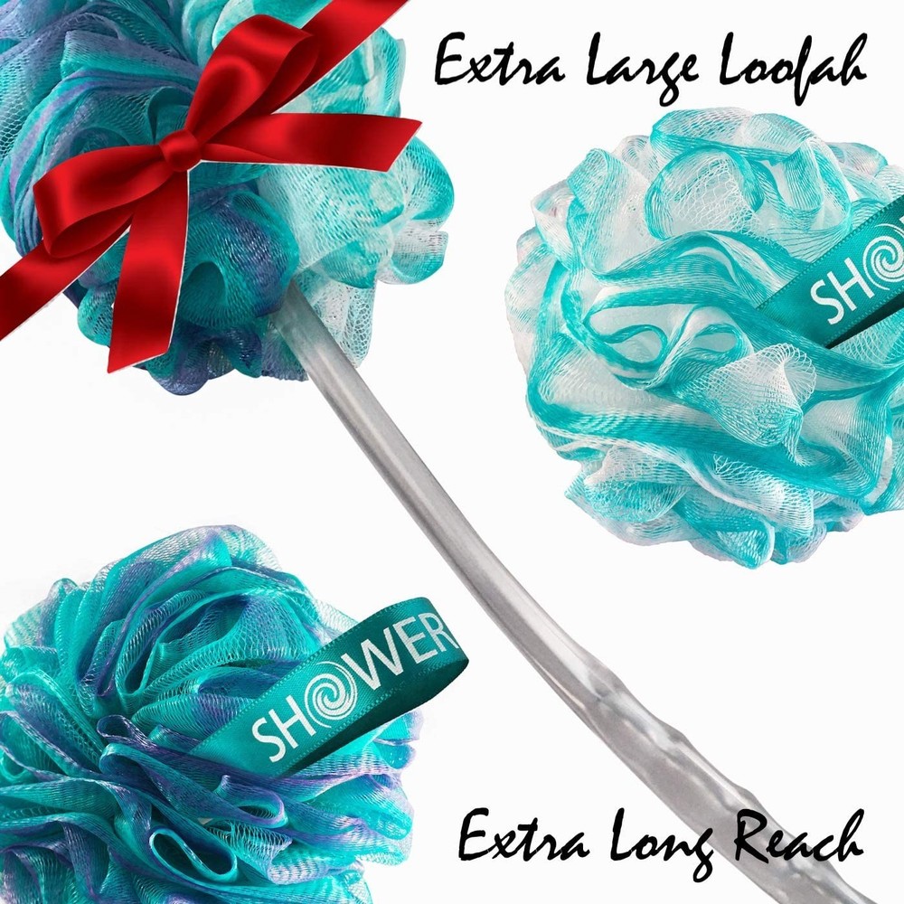 Deluxe Double-Sided Back Scrubber & Luxurious Bath Pouf Set - Ideal for Gifting