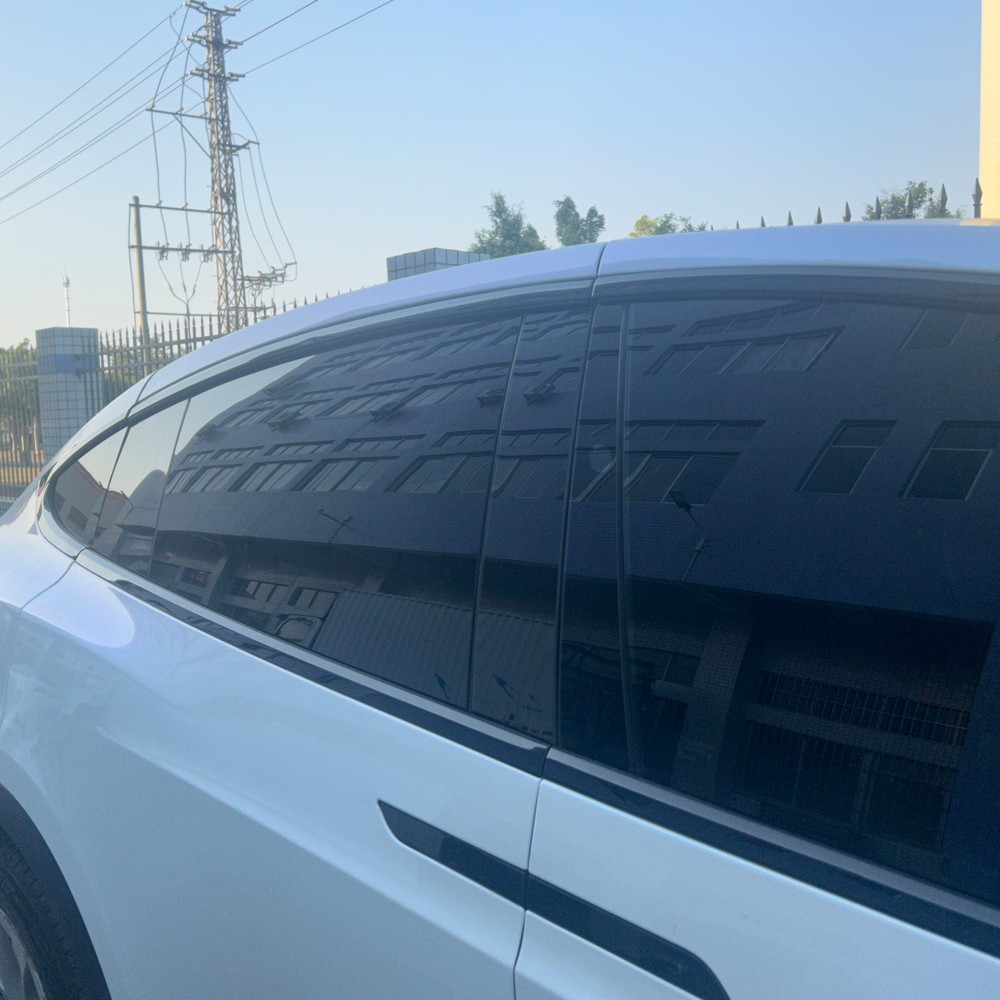 Glossy Black Chrome Delete Window Trims For Tesla Model X 2016-2020