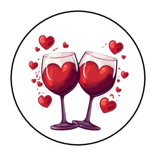 Valentines day stickers labels tags envelope seals