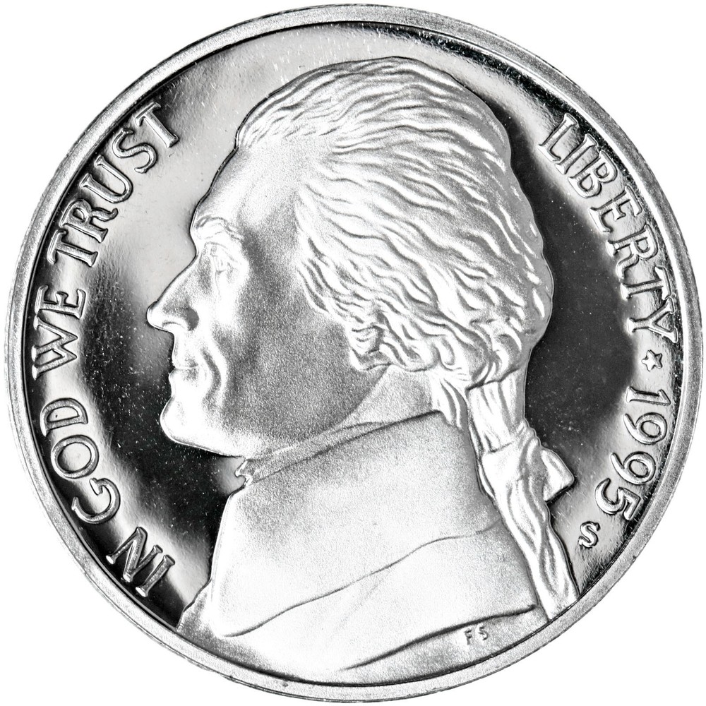 1995 S Proof Set Original Box & COA 5 Coins CN-Clad