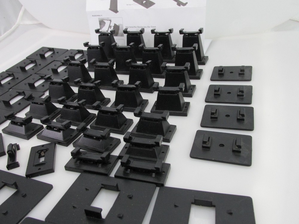 Bachmann N Scale Pier Set Trestle Risers Black 60 Pieces Track Elevation