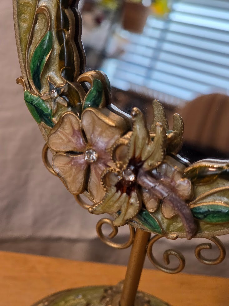 Vintage Ornate Oval Vanity Mirror