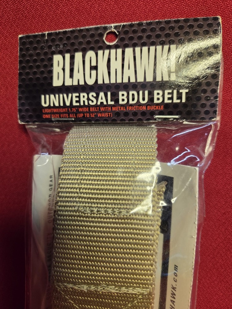 Blackhawk! Universal BDU Belt, 1.75" Width, Up To 52" Width, 41UB01DB. NEW