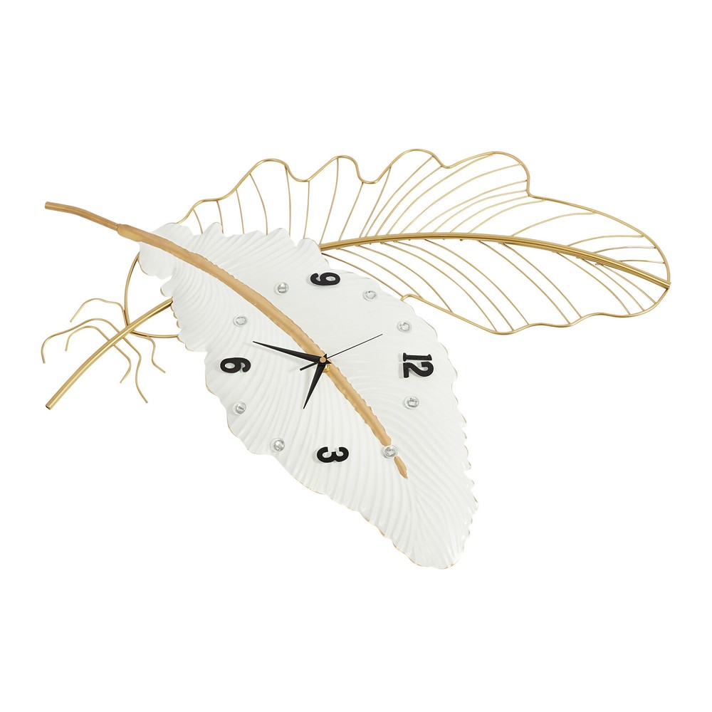 Large Wall Clock, Feather-shaped Wall Clock, Decorative Wall Clock for Home