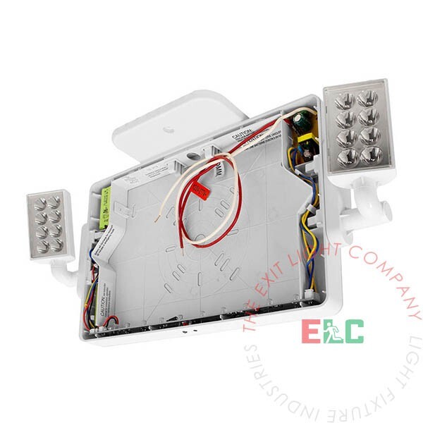 LFI Lights | Thin Red LED Exit Sign Em Light Combo | COMBOT-R-W-BB-2 (2 Pack)