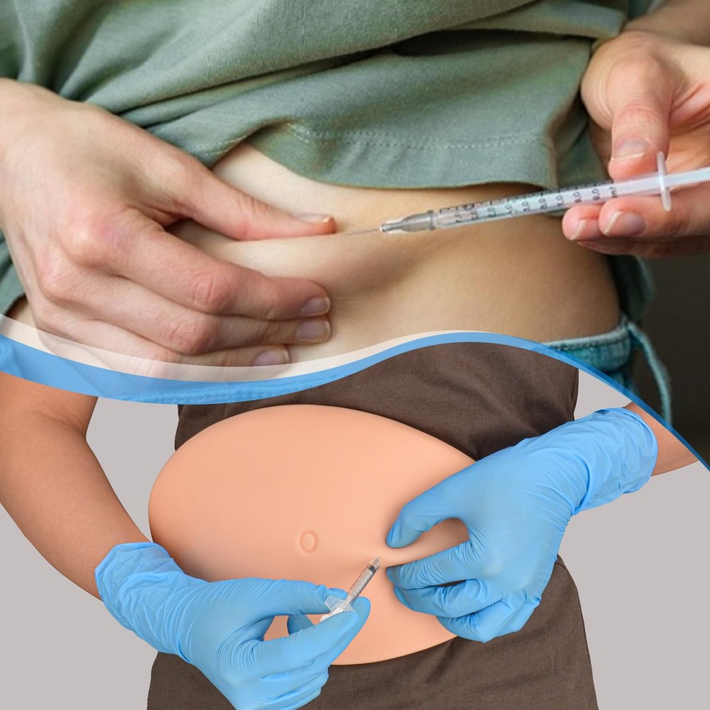 Belly Injection Simulator, Subcutaneous Injection Training Pad, Injection Pra...