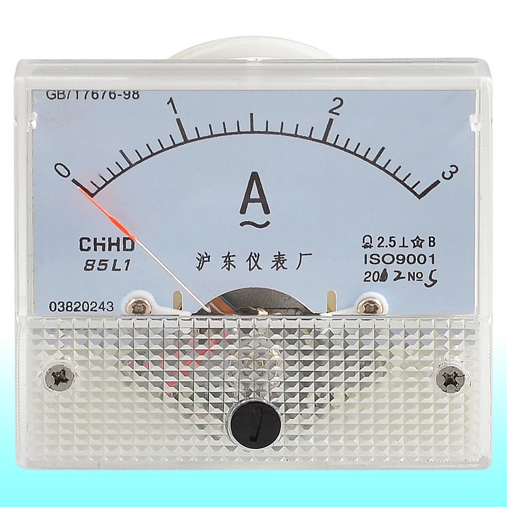 Current Measuring Analog AC 0-3A Scale Rangeere Panel Meter