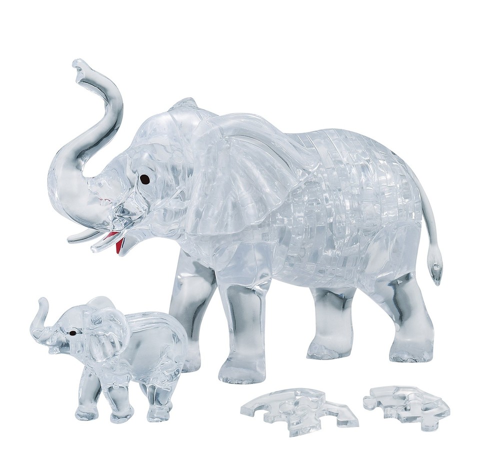 BEVERLY 46-piece Crystal Puzzle Elephant Clear