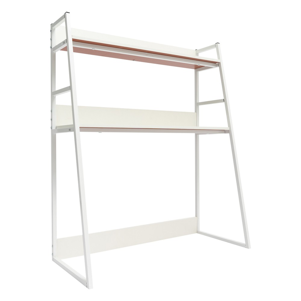 2 Layers Computer Desktop Bookcase Display Shelf Desktop Bookshelf New USA
