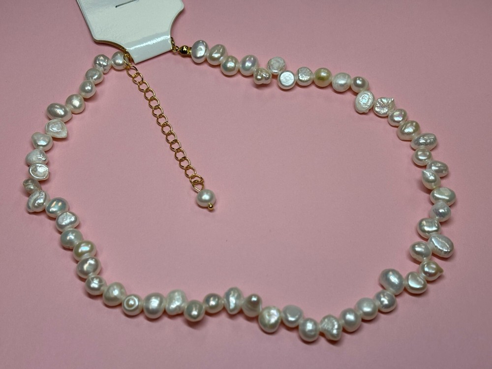 Natural Pearl Link Necklace