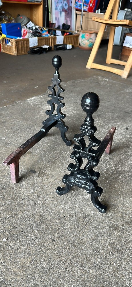American Victorian Cast Andirons