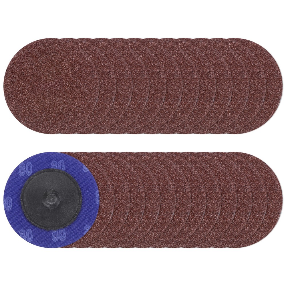 25pcs 2" 80 Grit Quick Change R-Type Sanding Discs Aluminum Oxide