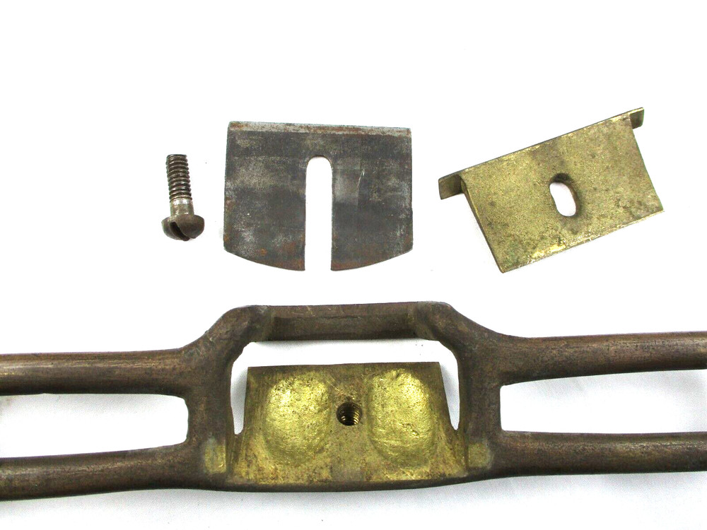 VINTAGE SOLID BRASS RABBET SPOKE SHAVE - STANLEY CUTTER