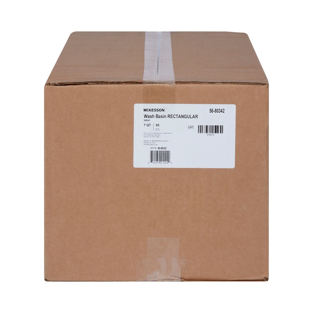 McKesson Wash Basin 8 Quart Polypropylene Graphite 50 per Case 56-80342