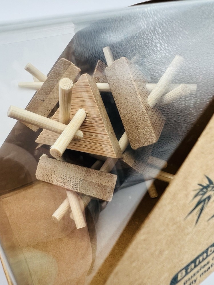 ECO Game 3D Bamboo Puzzle TRIANGULATED 3 Star Difficulty