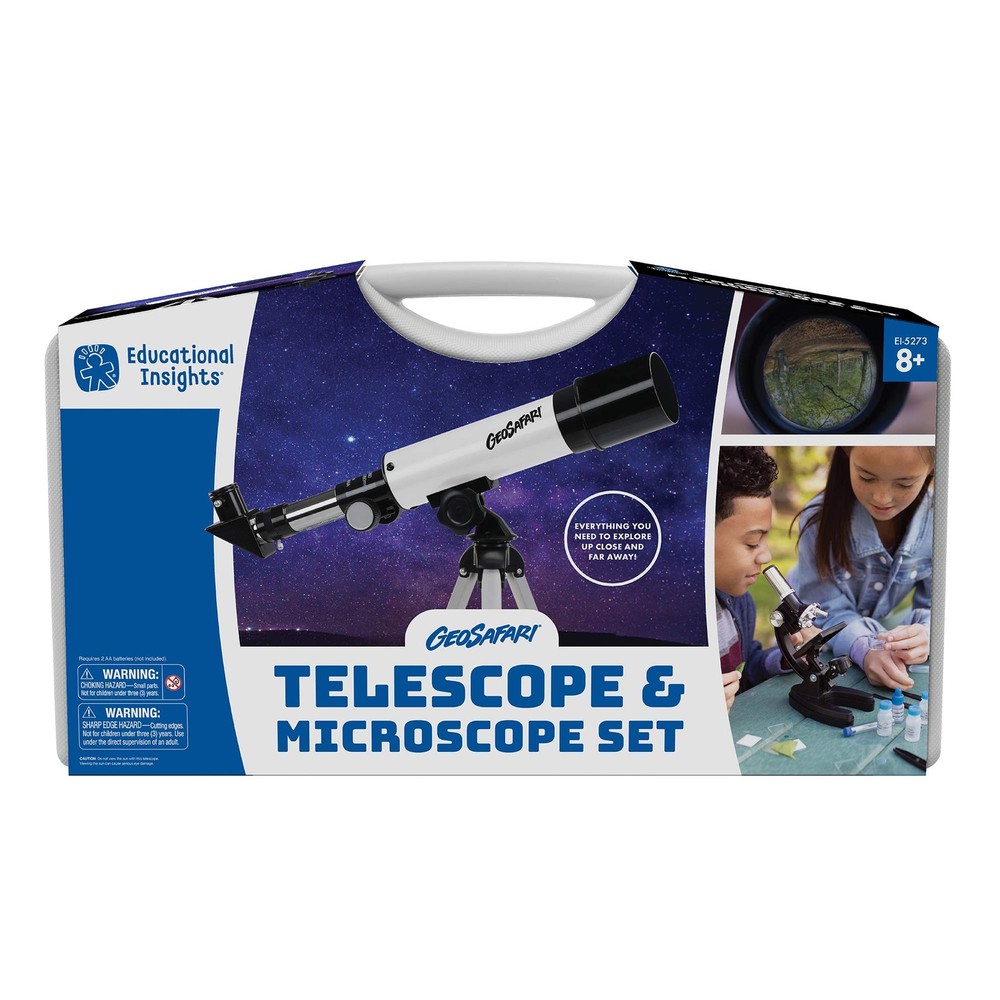 Educational Insights GeoSafari Telescope & Microscope Set - Science Kit with Ref