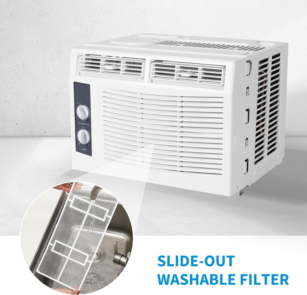 5000 BTU Window AC Unit - Quiet, Energy-Efficient Cooling with Remote Control