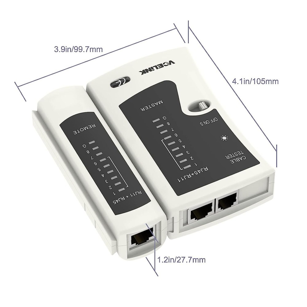Handheld Multi-Functional Network Cable Tester - Cat6/Cat5/Cat7 & RJ11 Tester