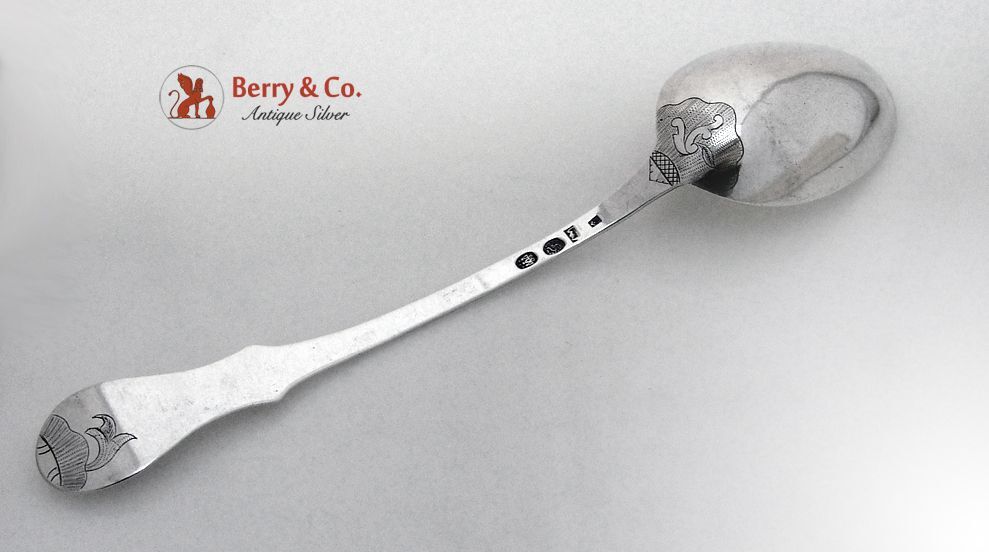 18th Century Stuffing Spoon 830 Standard Silver Denmark 1792