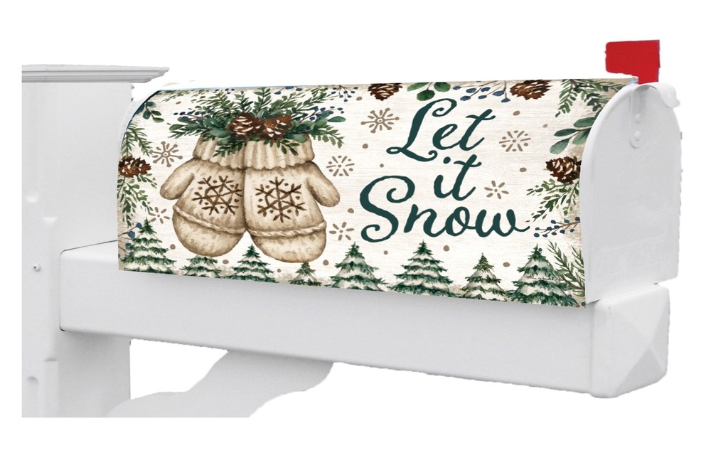 Mittens and Pinecones Mailbox Cover