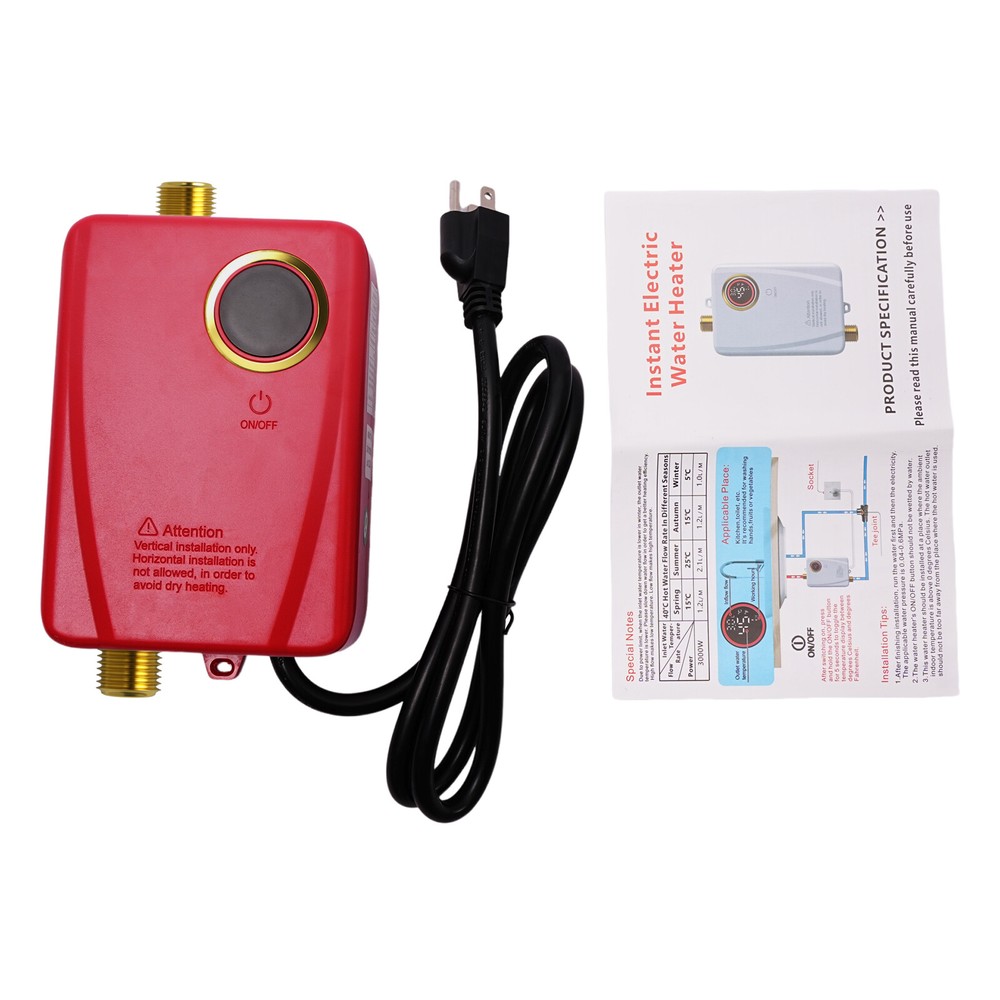 3000w Electric Water Heater Portable Instant Water Heater Under the Sink Basin