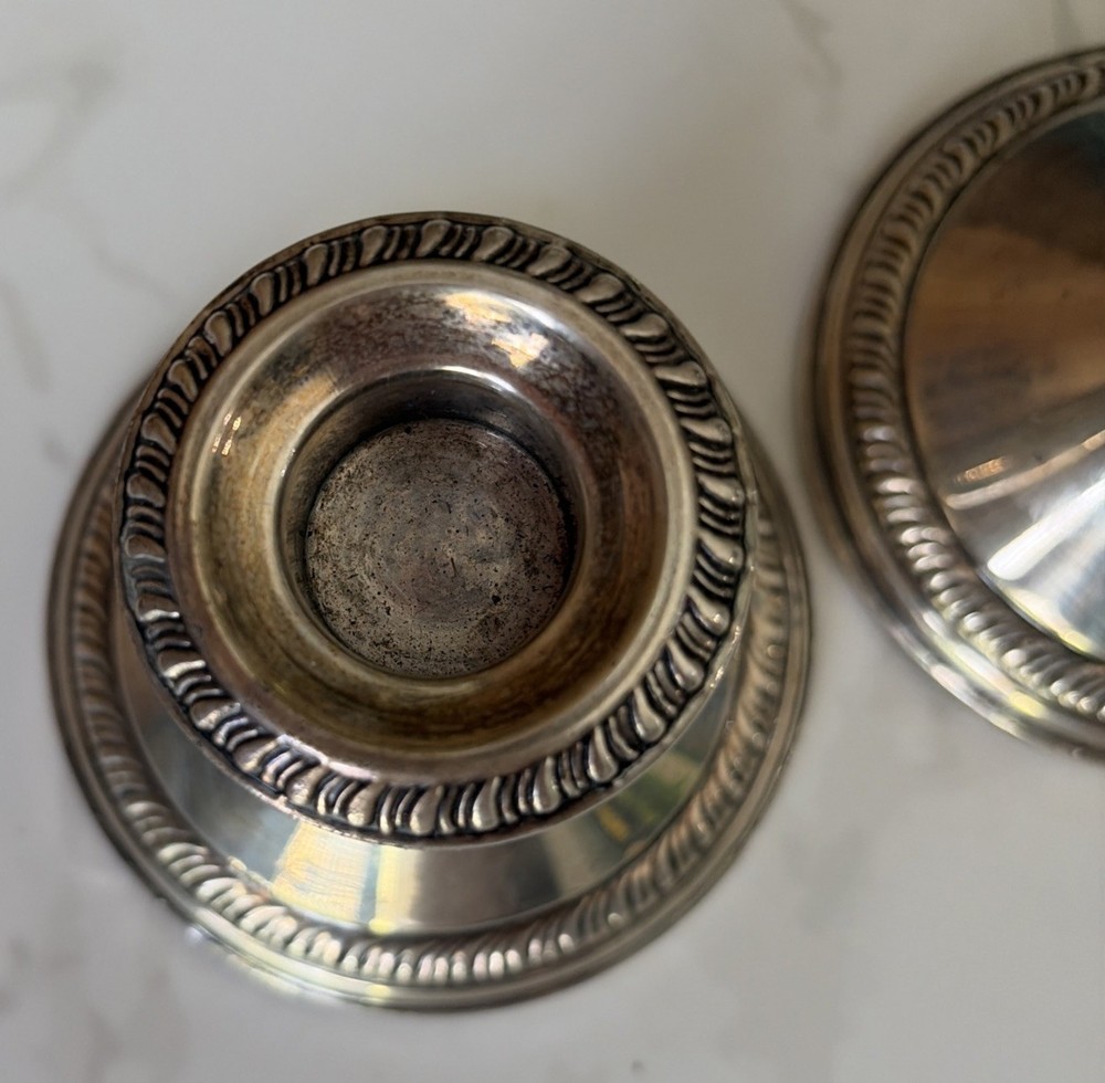 Crown Weighted Sterling Silver Candle Holder