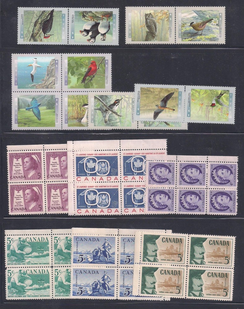 Canada mint lot, for collection and/or postage, sheets, blocks $114+ face