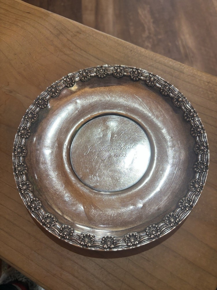 Tiffany And Company Sterling Silver Tray Monogrammed Dated 1893