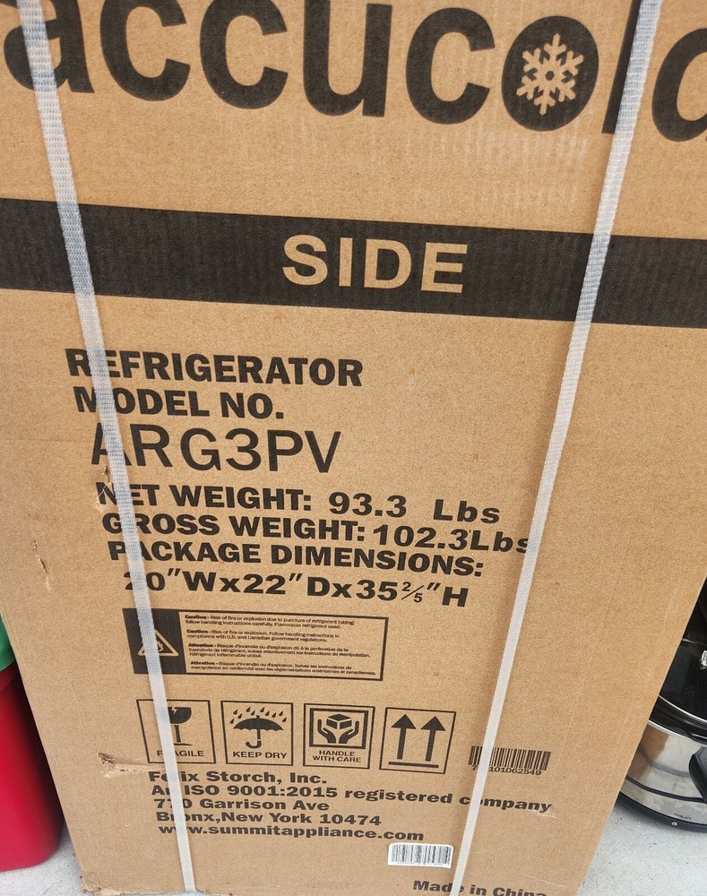 Summit AR3PV Accucold 19"W 3 Cu. Ft. Pharmacy Refrigerator