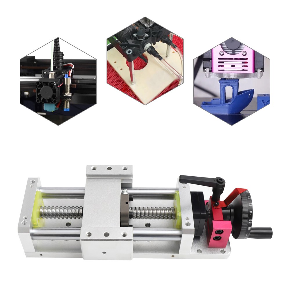 Ballscrew 1605 Double Optical Axis Linear Rail Guide Linear Stage Actuator 100mm