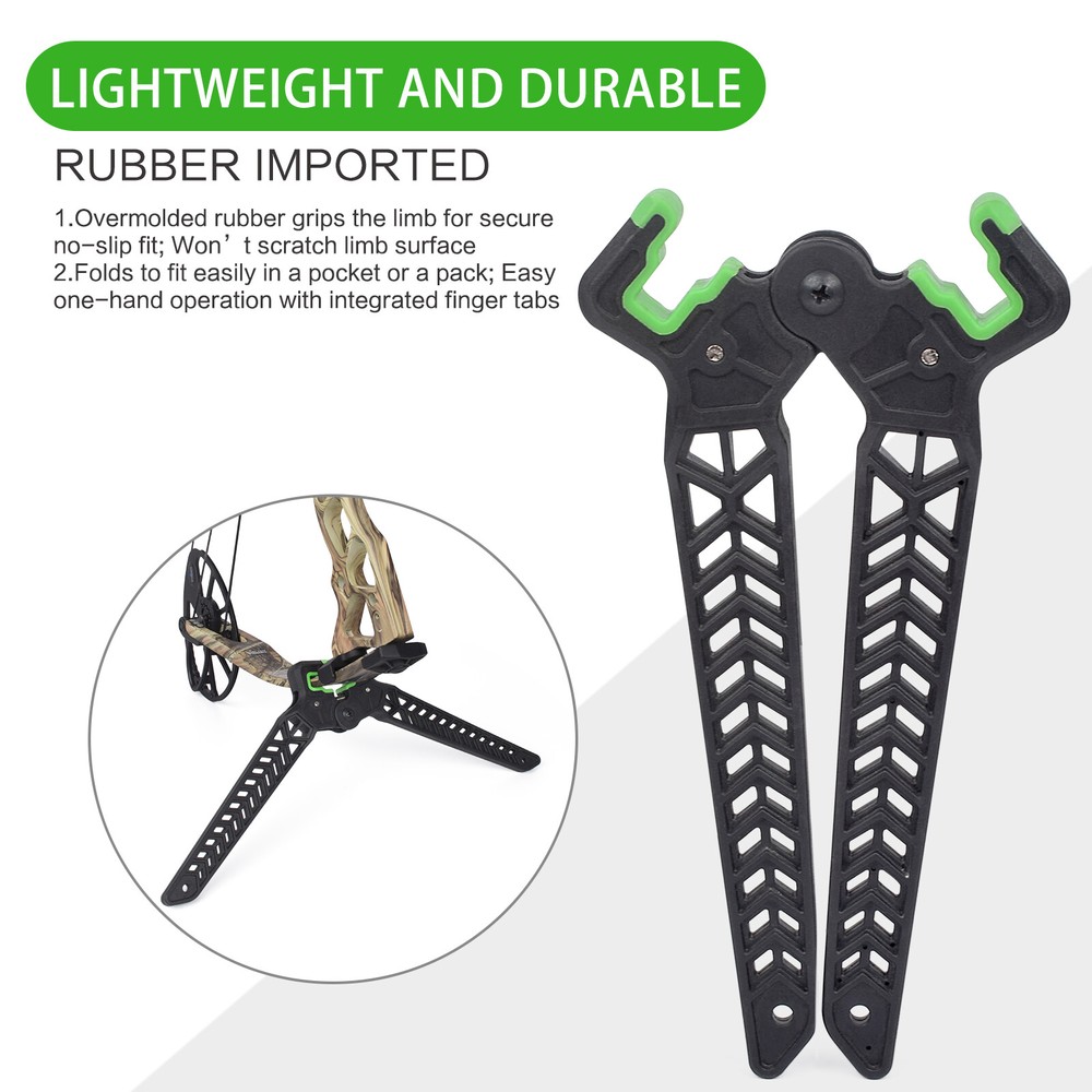 22cm Archery Compound Bow Kick Stand Holder Rack Folding Portable Target Hunting