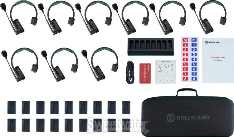 Hollyland Solidcom SE Pro Wireless Intercom System - 9 Headsets