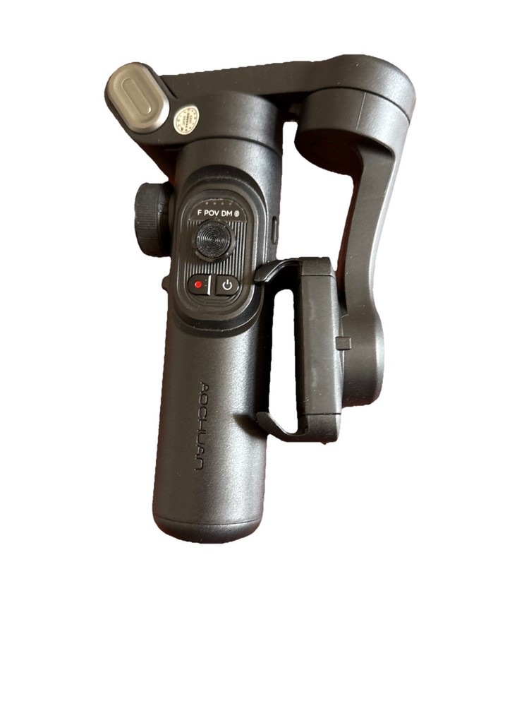 Smartphone Gimbal Stabilizer with tripod attachment and light attachment - Black