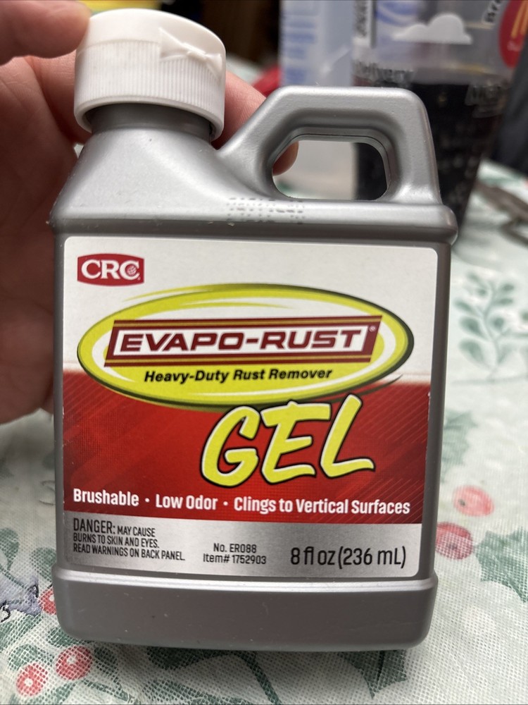 CRC Evapo-rust Gel Rust Remover, 8 Fl Oz, Rust Remover for Vertical Surfaces