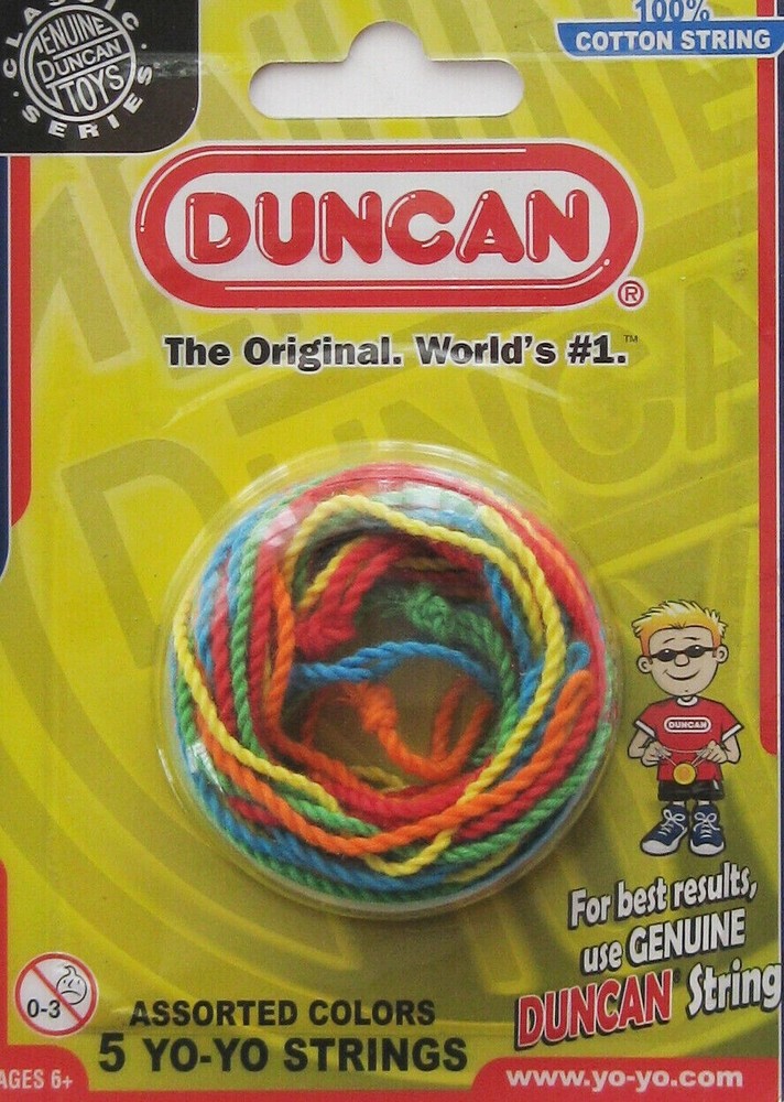 Duncan 5 Pack Cotton String Yo-Yo Strings - Multicolor