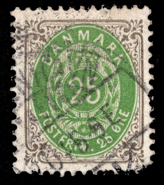Denmark Scott 50 Used.