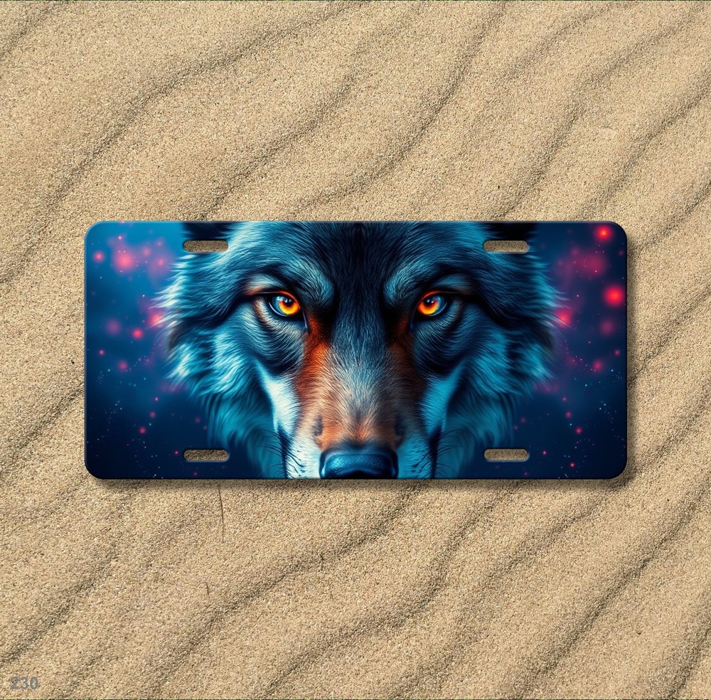 Realistic Wolf License Plate Custom Universal Fit Plate Special Gift