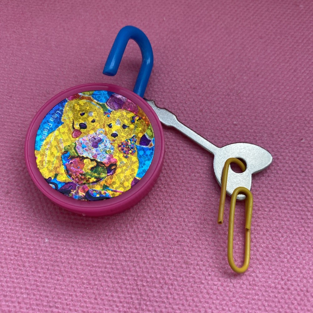 Lisa Frank Colorful Plastic   Replacement Lock & Key