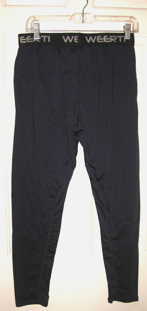 WEERTE BASE LAYER PANTS WOMENS SZ XL NAVY BLUE POLY/SPANDEX EUC