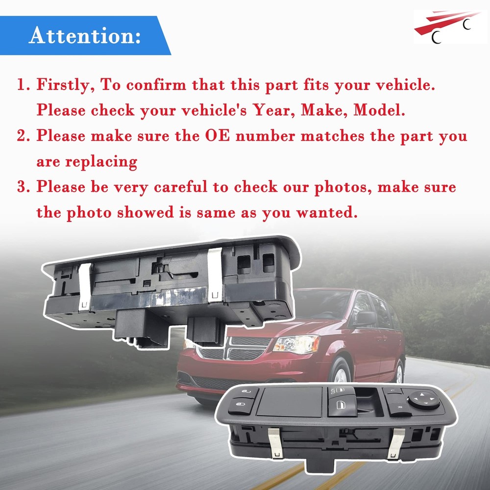 Master Window Switch Control for 2012 2013 2014 2015 Dodge Grand Caravan 1 Auto