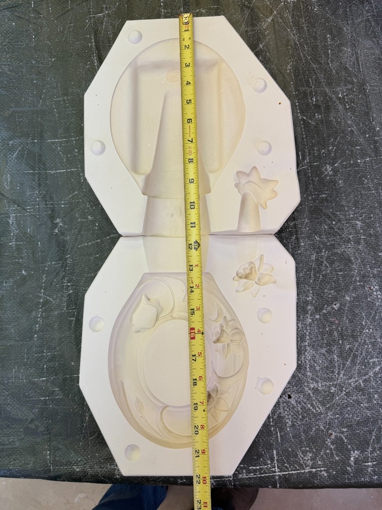VINTAGE DUNCAN CERAMIC MOLD #DM-1671 DAFFODIL FRAME