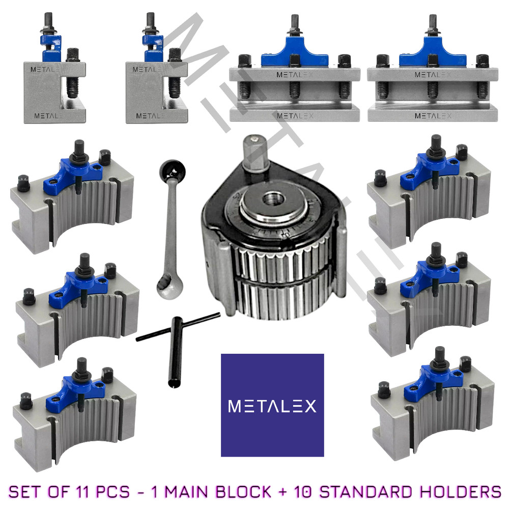 A1 40Position Quick Change Tool Post 11 pc For 150-300mm Lathe 6"-12" Multifix A