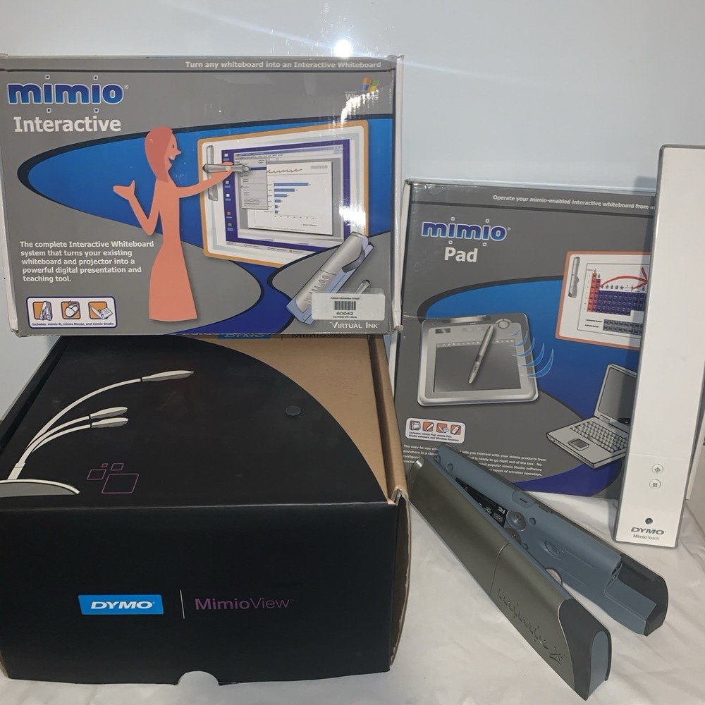 DYMO Mimio Bundle Learning Teaching View/Teach/Interactive/Pad Whiteboard Lamp