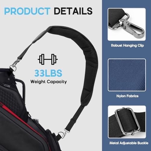 Golf Bag Strap Replacement Golf Bag Shoulder Strap Single Padded Shoulder Blue