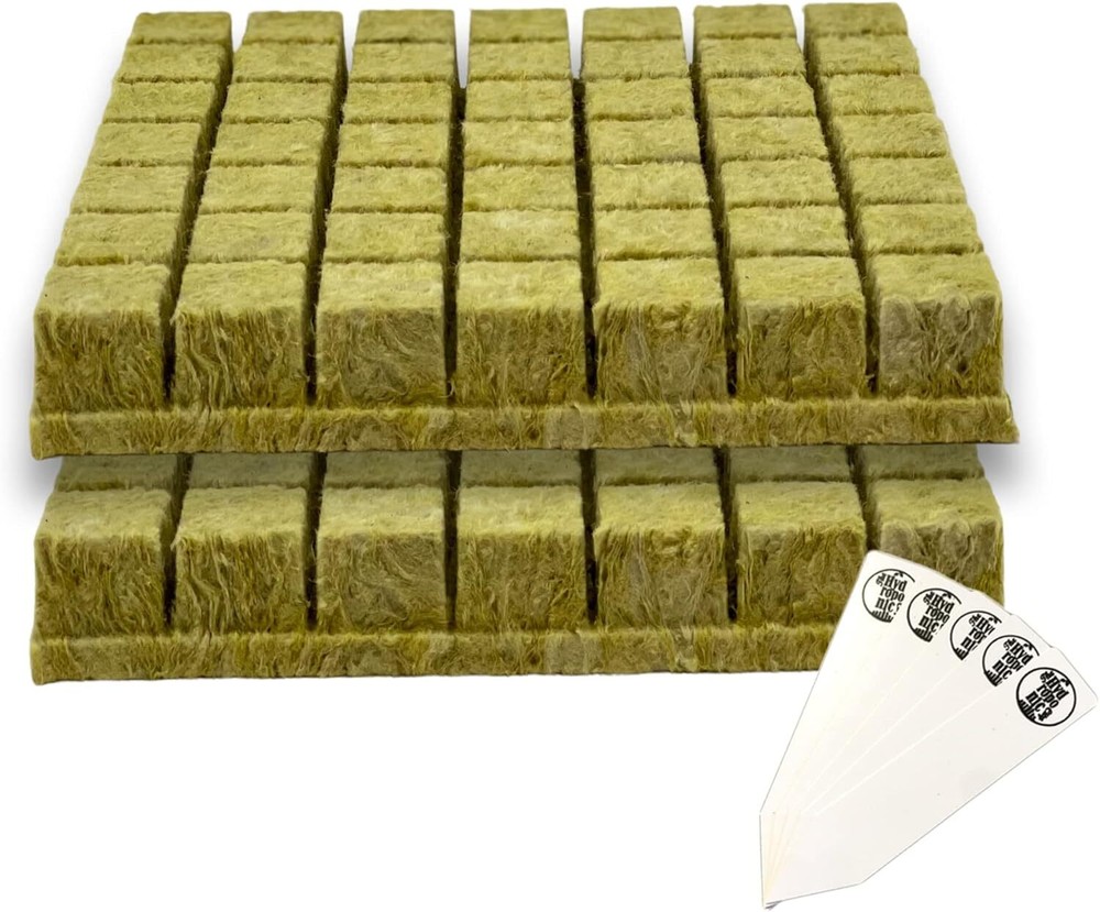 1.5" Grodan Rockwool Cubes for Seed Starter (98 Hydroponic Plugs) the Hydroponic
