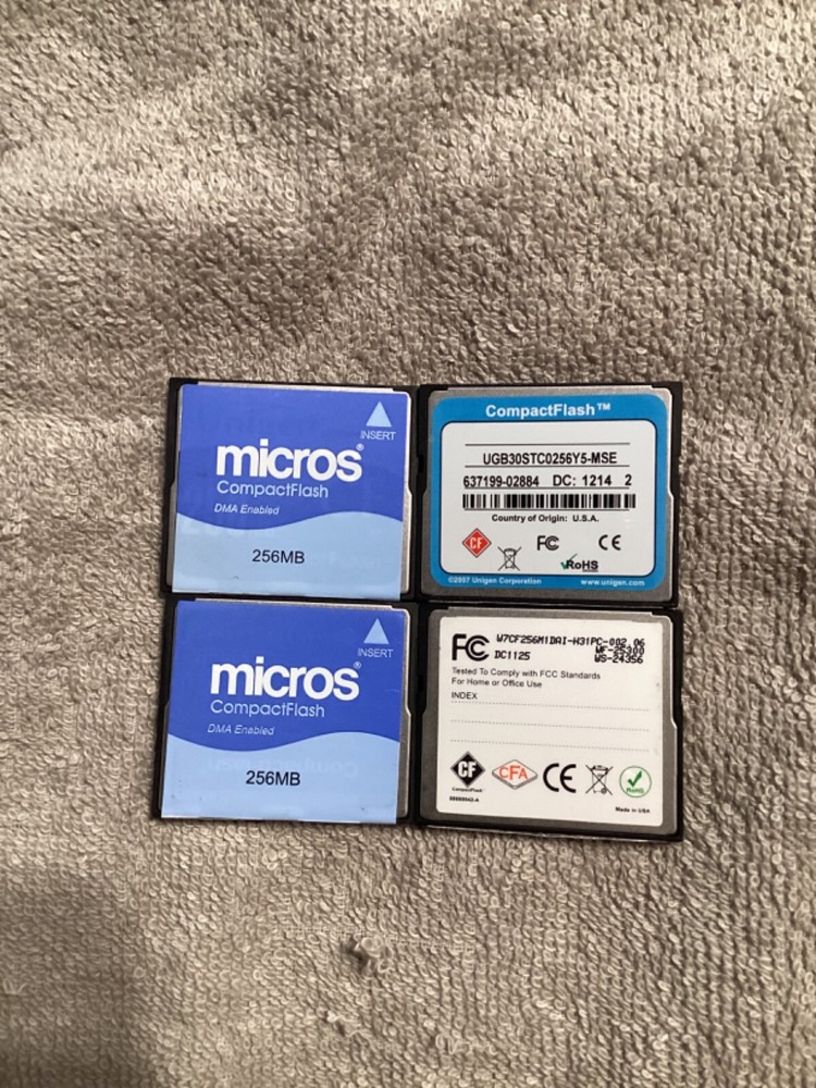 Micros WS5A 256MB Compact Flash Card DMAEnabled (Lot4)