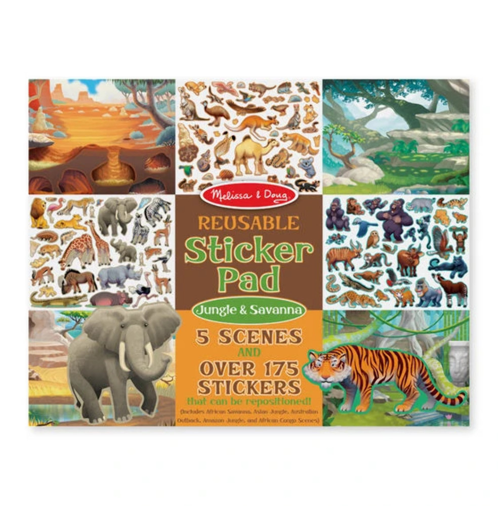 Jungle & Savanna Reusable Sticker Pad