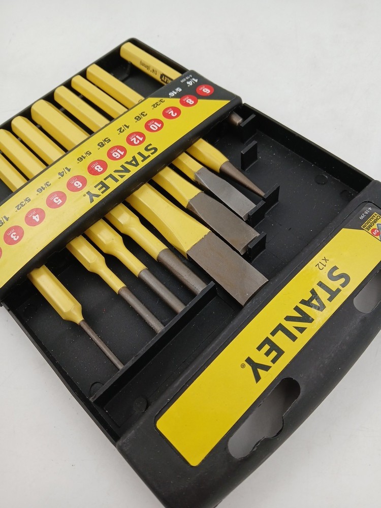 Stanley FMHT16573 FATMAX Punch and Chisel Set 12 Piece Missing 3 so 9 Total